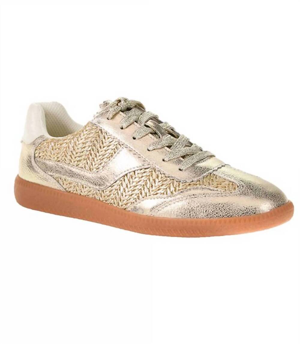 NEW DIRTY LAUNDRY women's tropics sneaker in gold